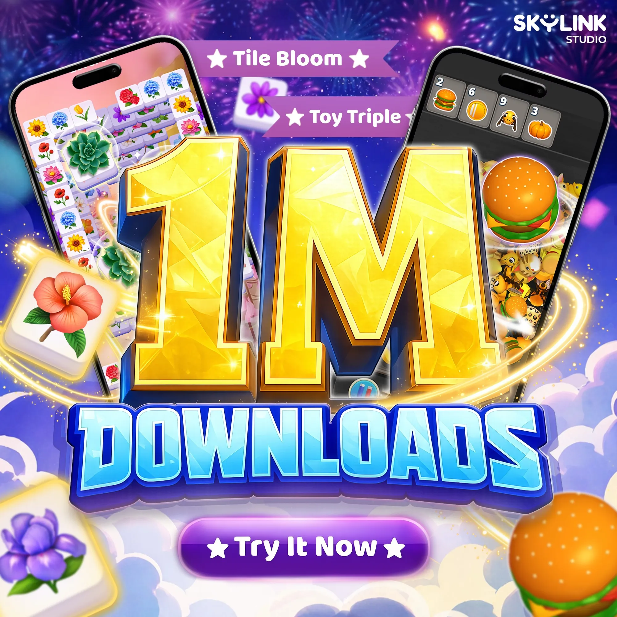 Skylink Studio celebrates a double milestone of 1 million downloads with two hit games on Google Play